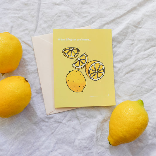 Life gives you Lemon Illustration Card